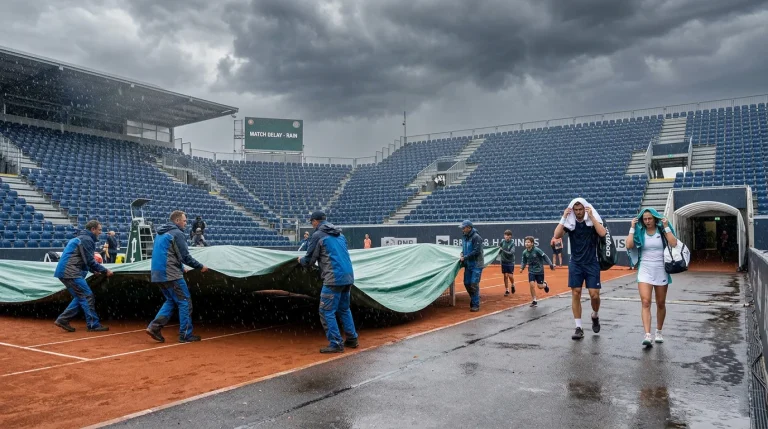 Tennis Wetten bei Regen – Spielunterbrechungen nutzen
